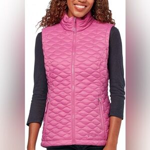 Free Country Women's Chalet Quilted Vest - Size S - Berry Tarnish
